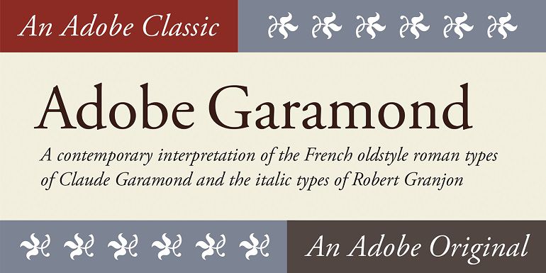 adobe garamond free font